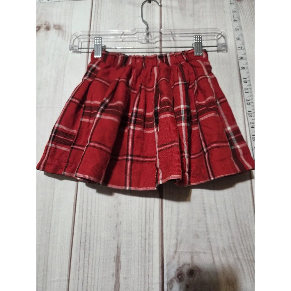 Justice Skort Girls 6/7 Red Plaid Pleated School Uniform Lace‎ Up Bows Mini